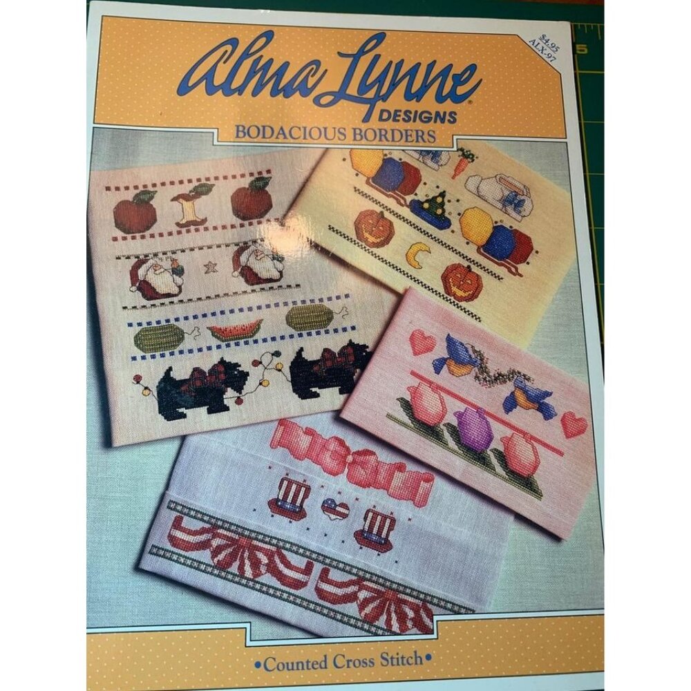Alma Lynne Designs Counted Cross Stitch Book Bodacious Borders Patterns